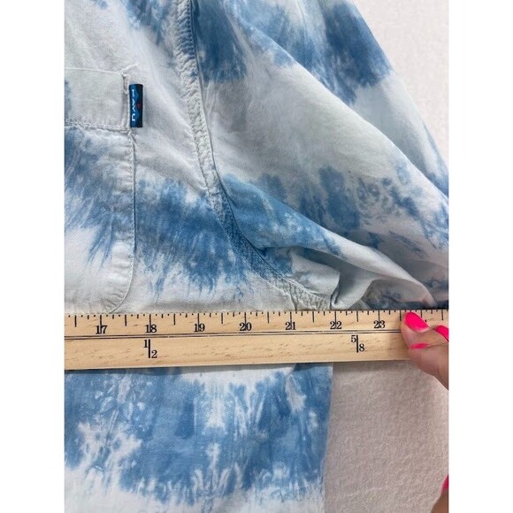 Kavu Men's Button Down Short Sleeve Shirt Tye Dye Blue/White Size Large - Picture 5 of 9
